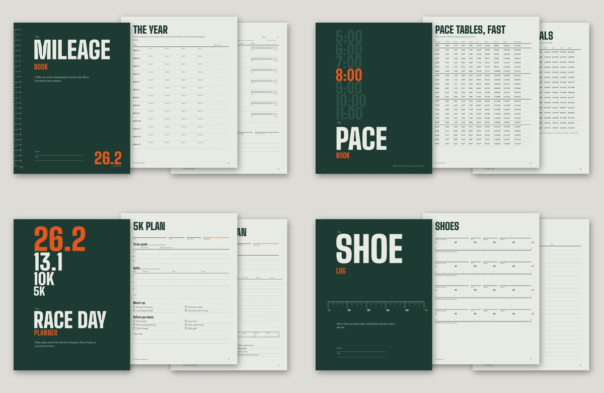 The Runner's Set, four printable running books in one download